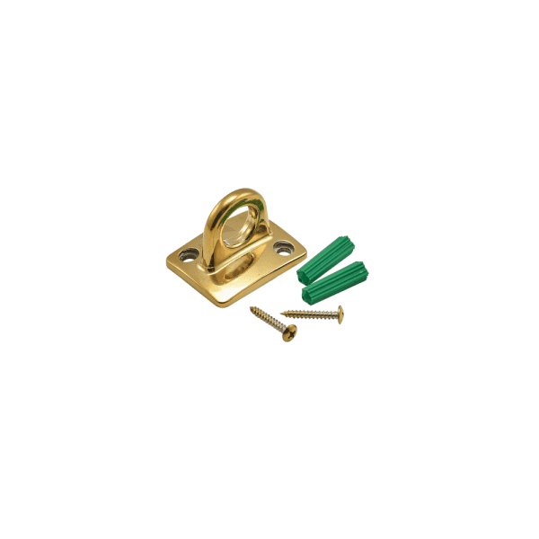 Brass Plated Wall Attachment For Barrier Rope