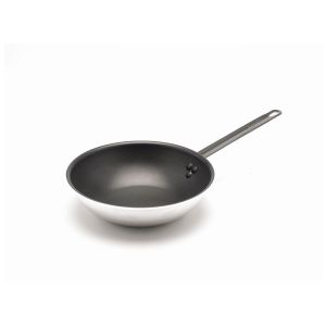 Non Stick Teflon Aluminium Flat Base Wok 30cm