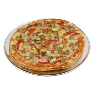 Genware Alum. Flat Wide Rim Pizza Pan 12"