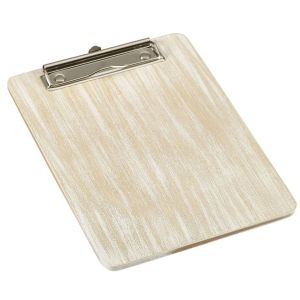 White Wash Wooden Menu Clipboard A5 18.5x24.5x0.6cm