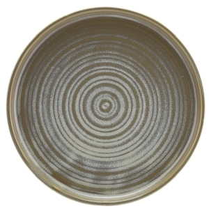 Terra Porcelain Matt Grey Low Presentation Plate 21cm