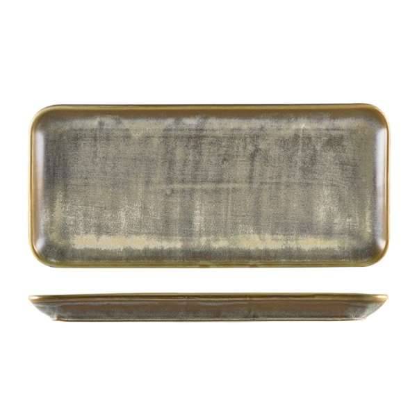 Terra Matt Grey Narrow Rectangular Platter