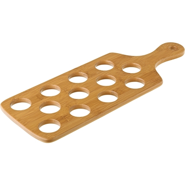 Bamboo Shot Paddle - To hold 12 Shots 16 x 6"