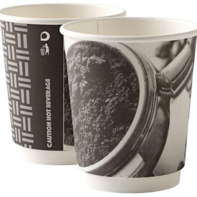 8oz Barista Mixed Design Paper Hot Drink Cup
