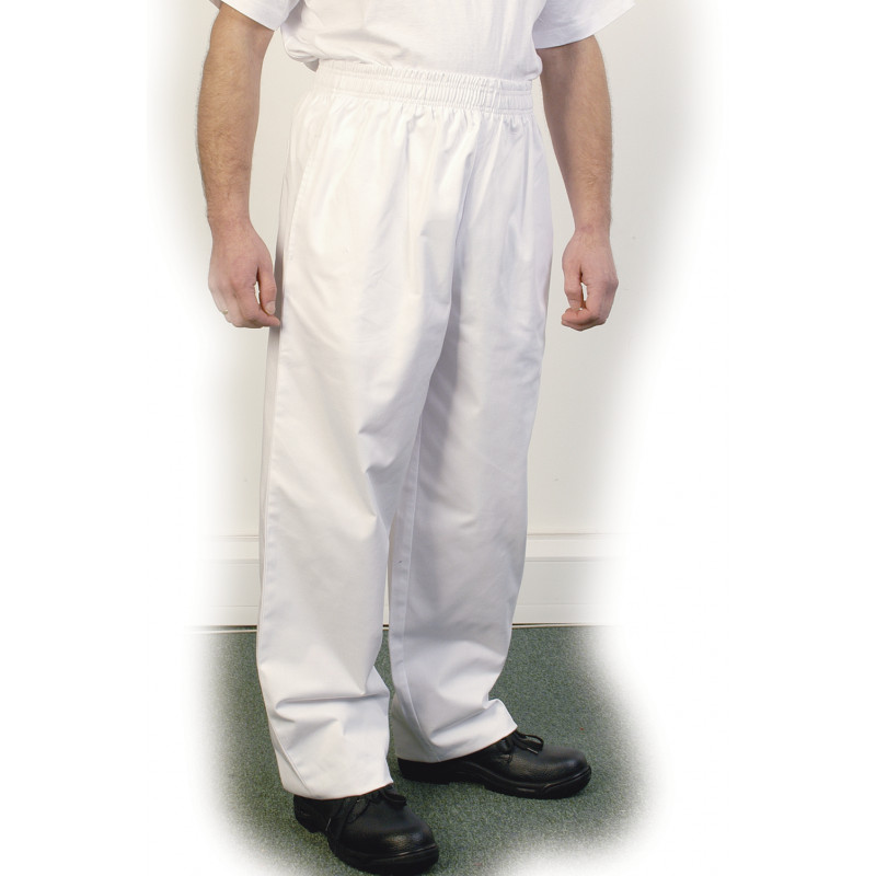 White Baggy Chef Trouser