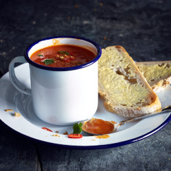 White & Coloured Enamelware Mugs