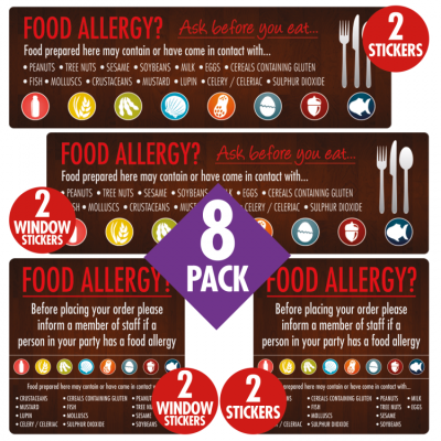 food allergen awareness catering sign pack