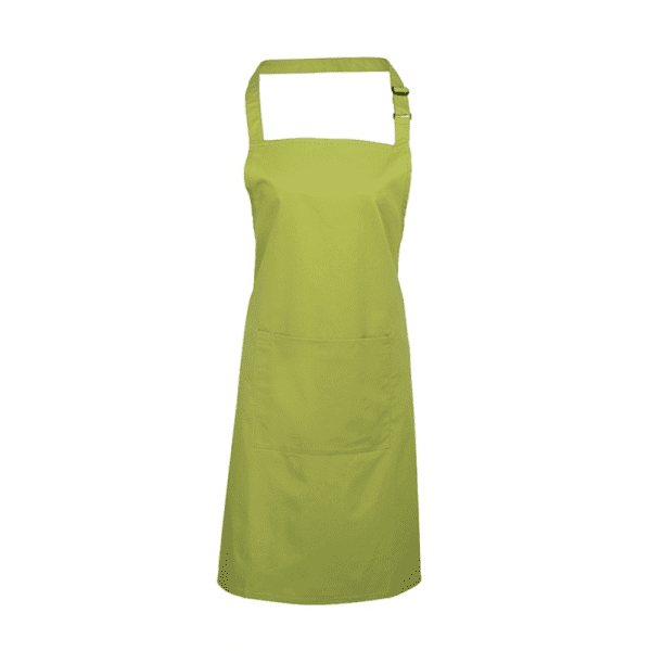 Bib Apron With Pocket Lime