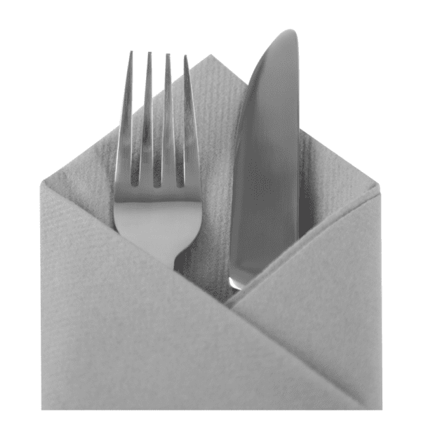 Grey Cutlery Pouch - Napkin