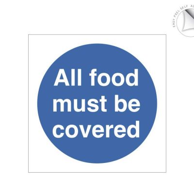 All food must be covered storage label