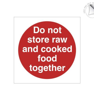 Do not store raw and cooked food together