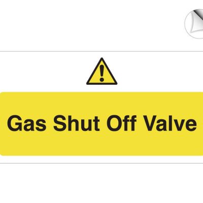 Gas shut off valve safety notice