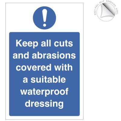 Keep All Cuts and Abrasions Covered Notice