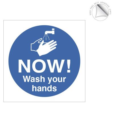 Now wash your hands sign