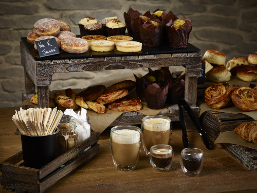 Risers and a buffet display setting