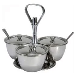 Stainless Steel Revolving Relish Servers