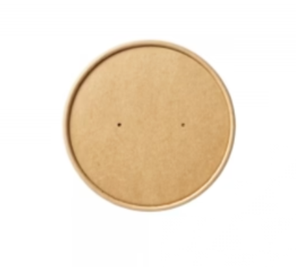 Vented paper lid for soup container