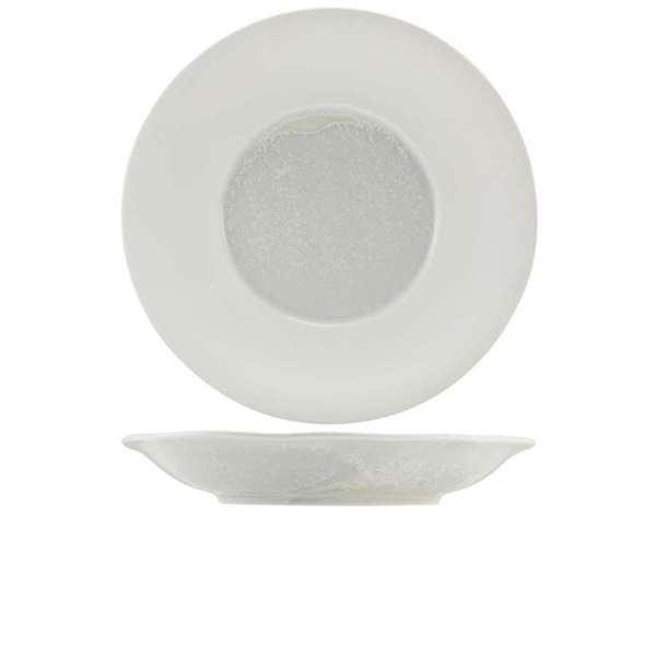 Incise Porcelain Lustre Deep Winged Plate 30cm