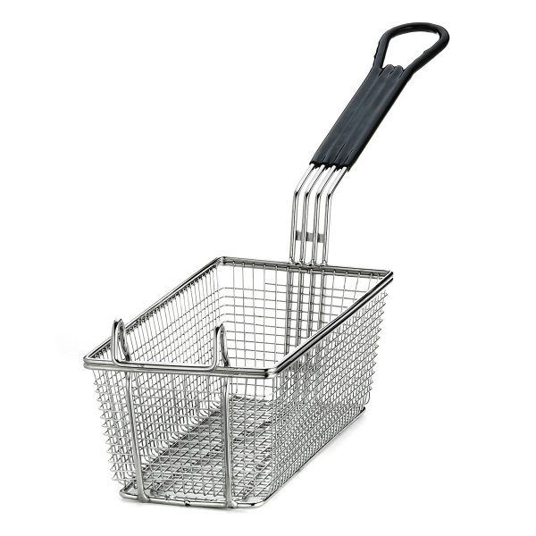 Rectangular Fry Basket with Black Handle