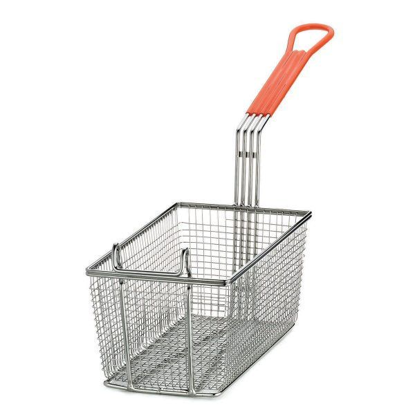 Rectangular Fry Basket with Orange Handle