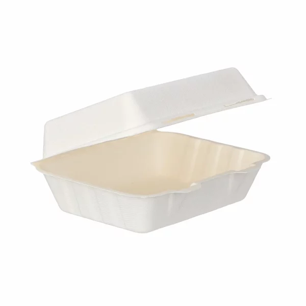 Bagasse HB2 Clamshell Meal Box